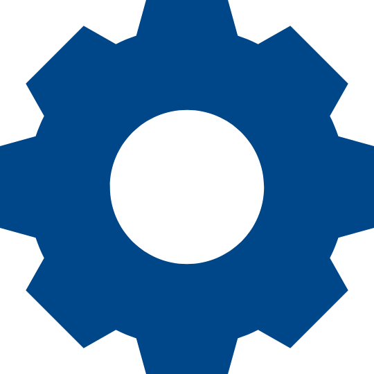 Representação de sistema com um icone de engrenagem